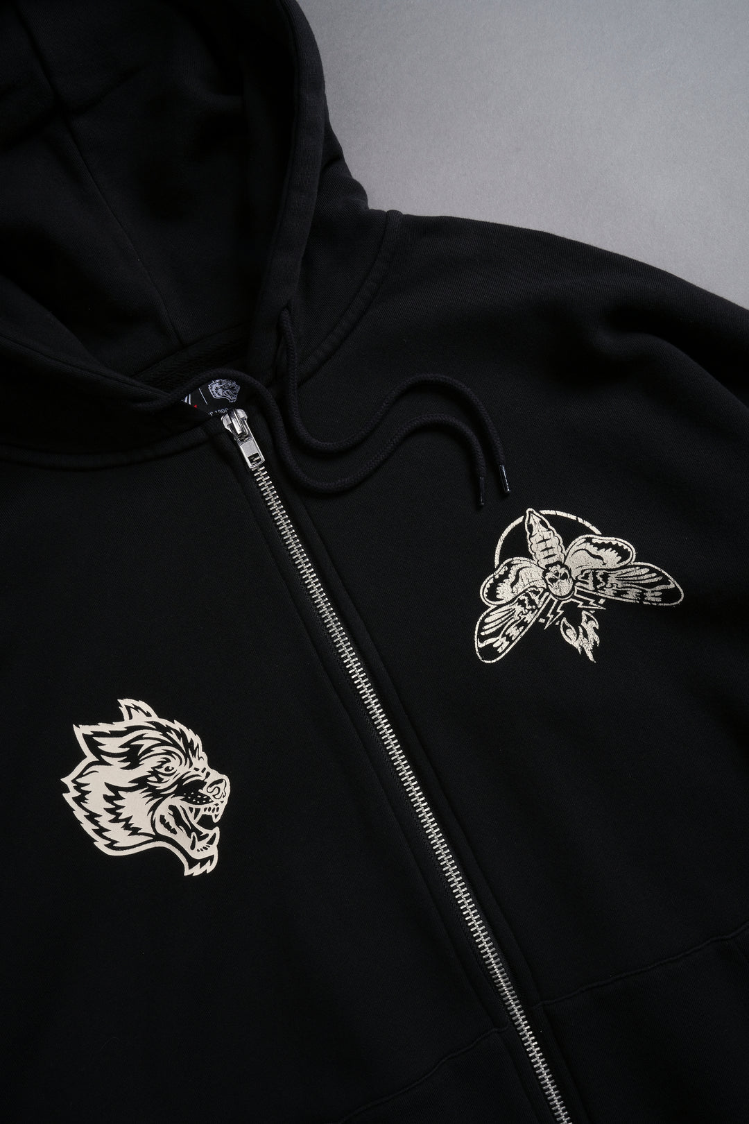 Moth Forever "Chambers" Zip Hoodie in Black