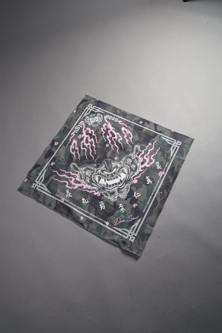 Oni Fire Bandana in Cherry Blossom Woodland Camo