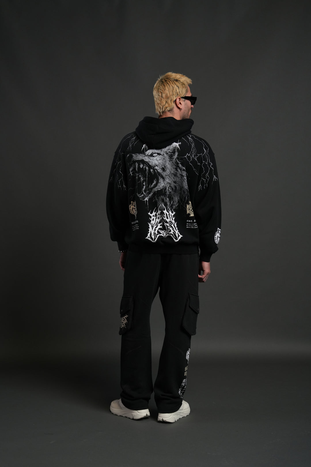 Fenrir Storm "Pierce" Hoodie in Black Drift Wash