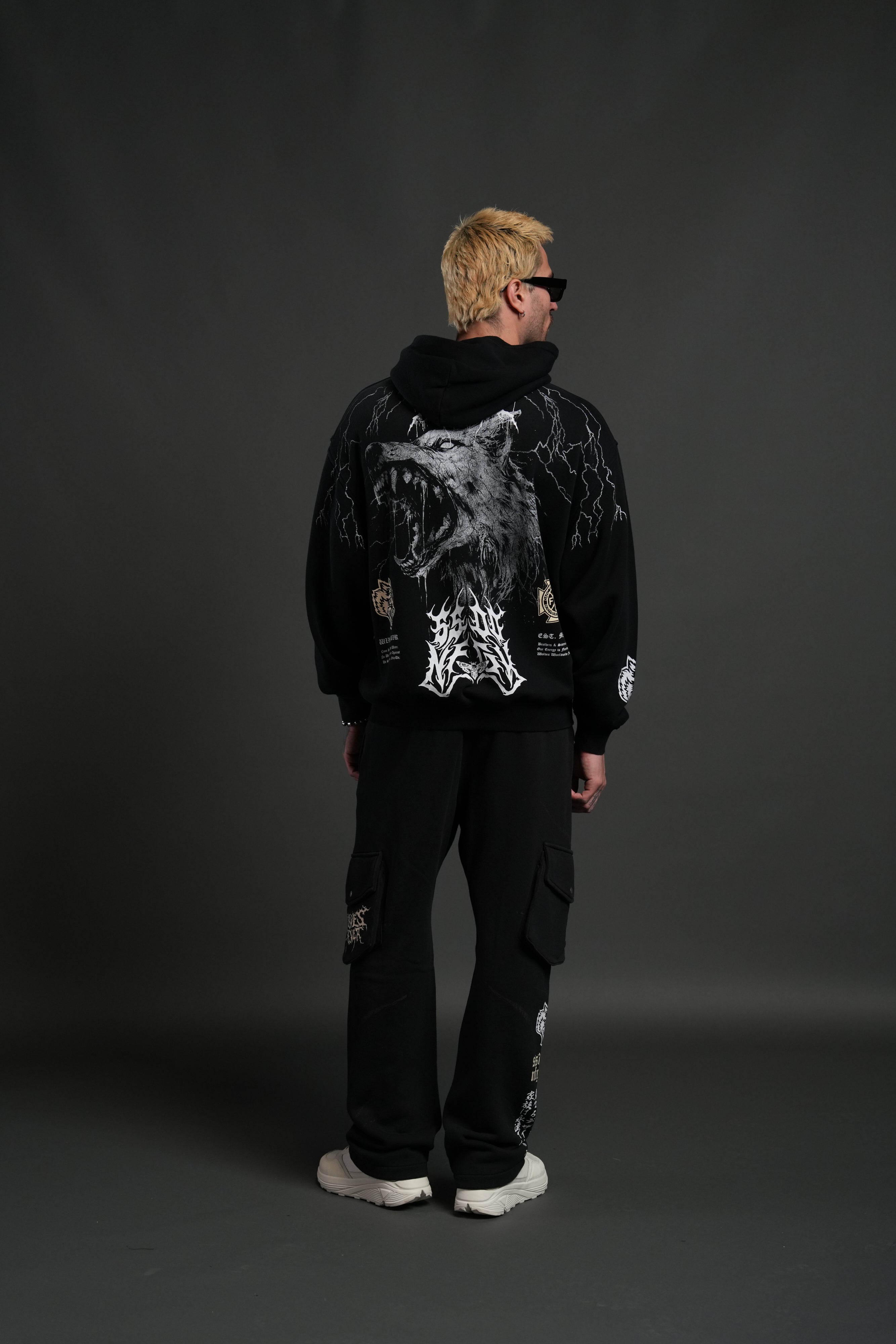 Fenrir Storm "Pierce" Hoodie in Black Drift Wash