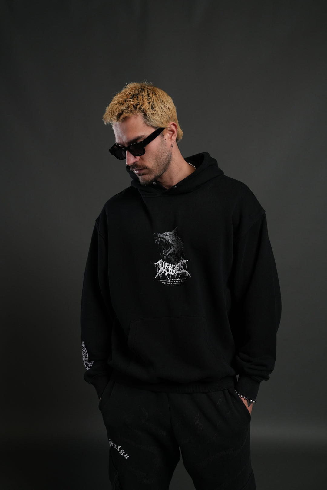 Fenrir Storm "Pierce" Hoodie in Black Drift Wash