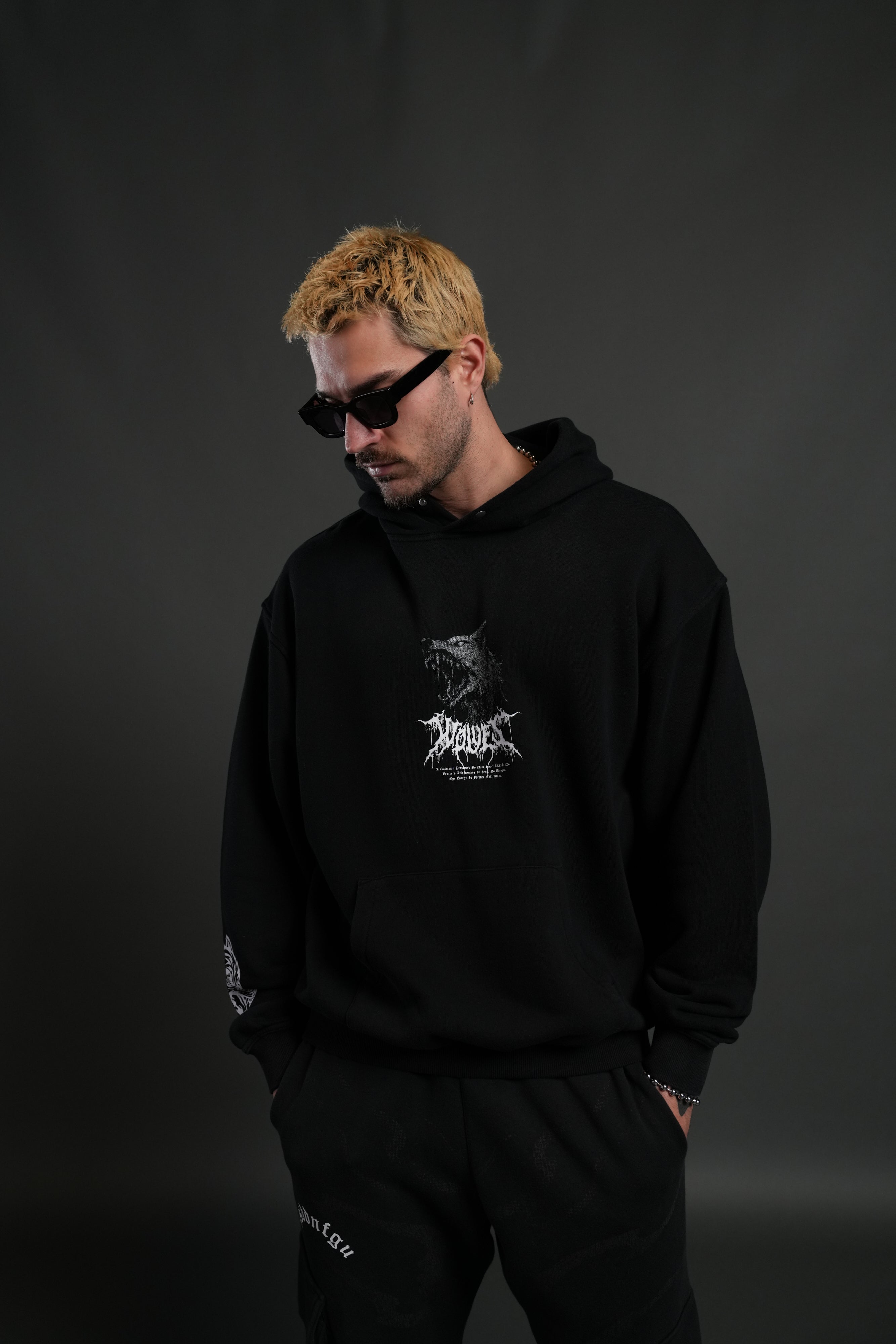 Fenrir Storm "Pierce" Hoodie in Black Drift Wash