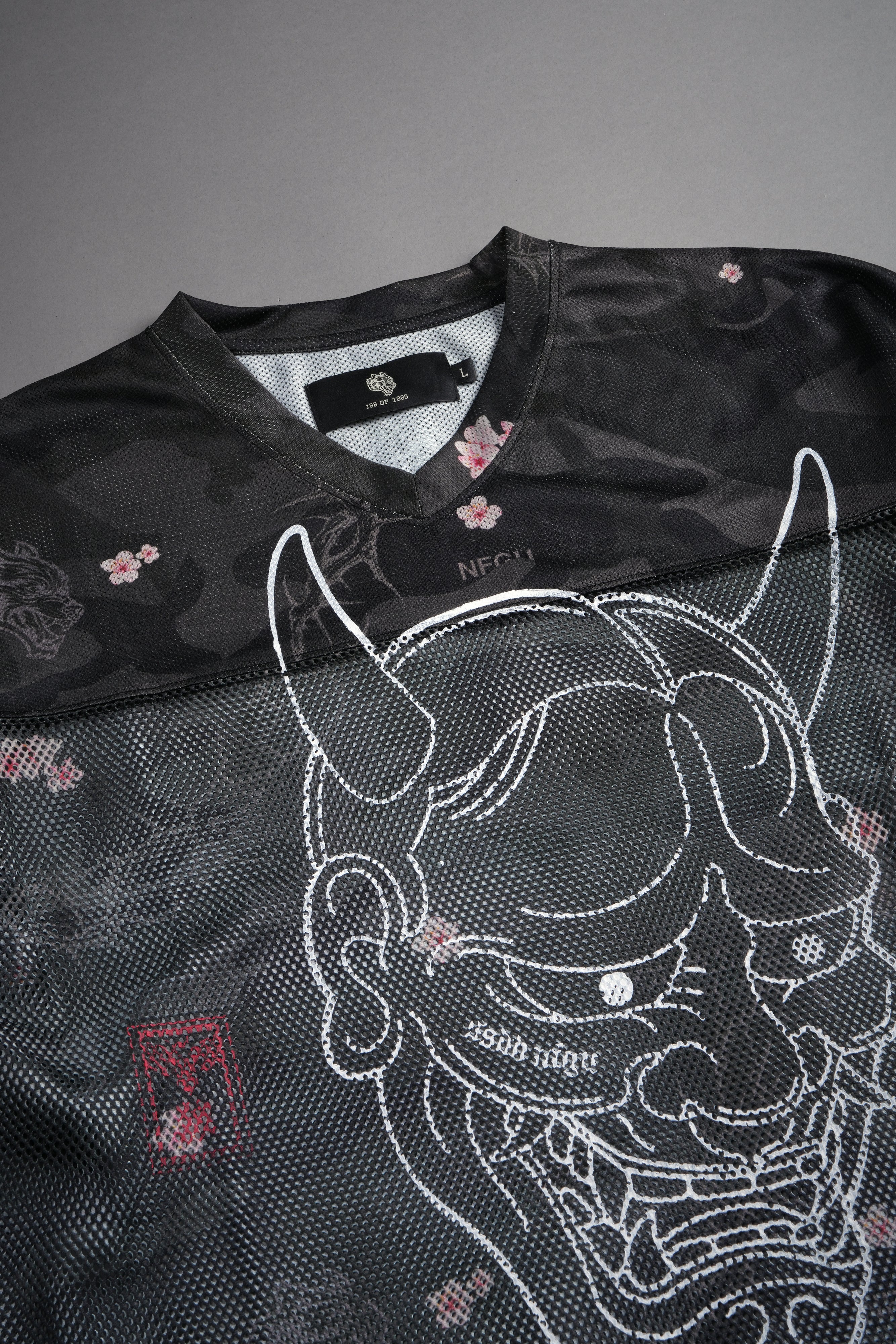 Ghost Oni Emmitt Football Jersey in Warrior In A Garden Black Camo