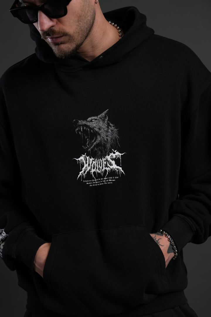 Fenrir Storm "Pierce" Hoodie in Black Drift Wash