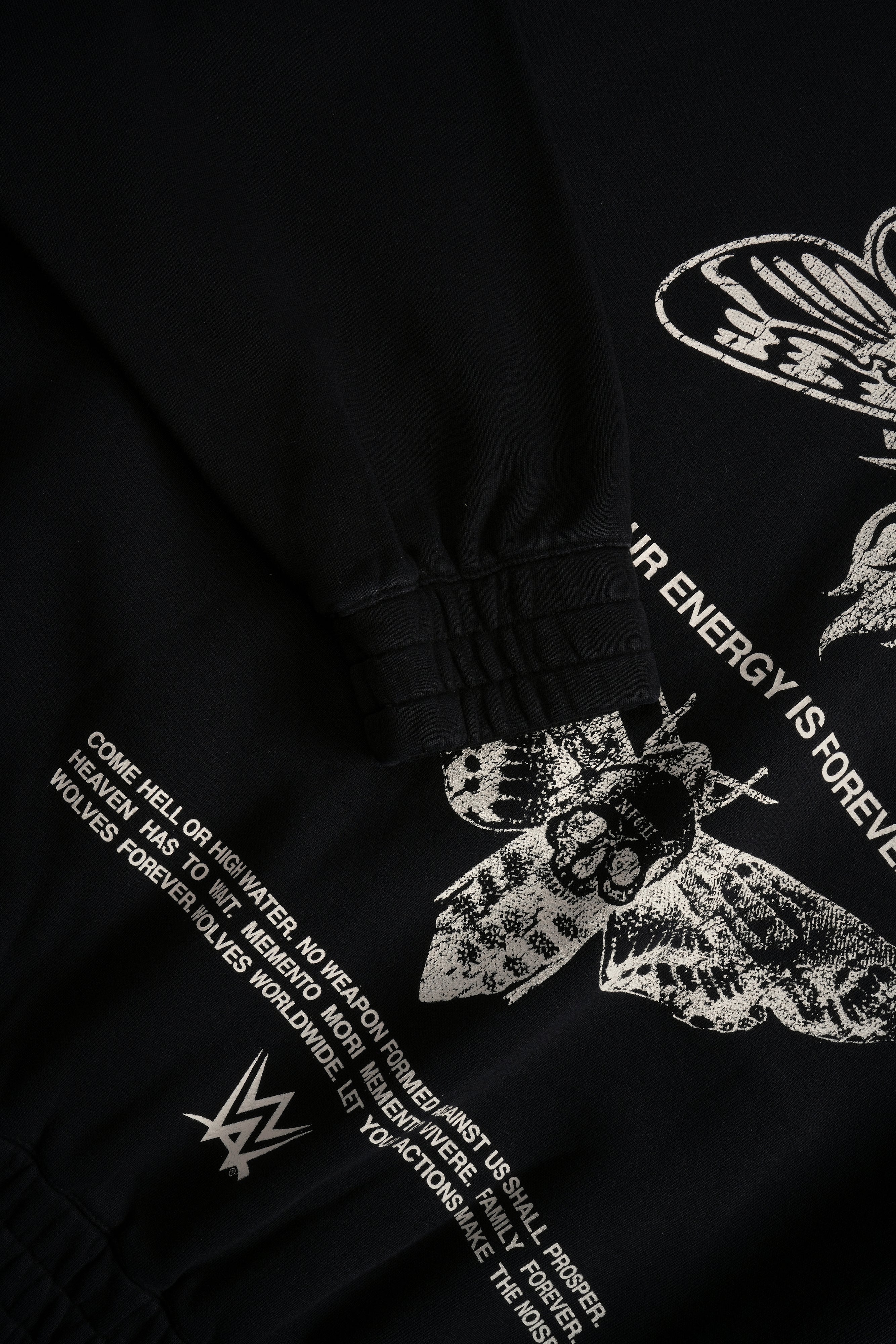 Moth Forever "Chambers" Zip Hoodie in Black