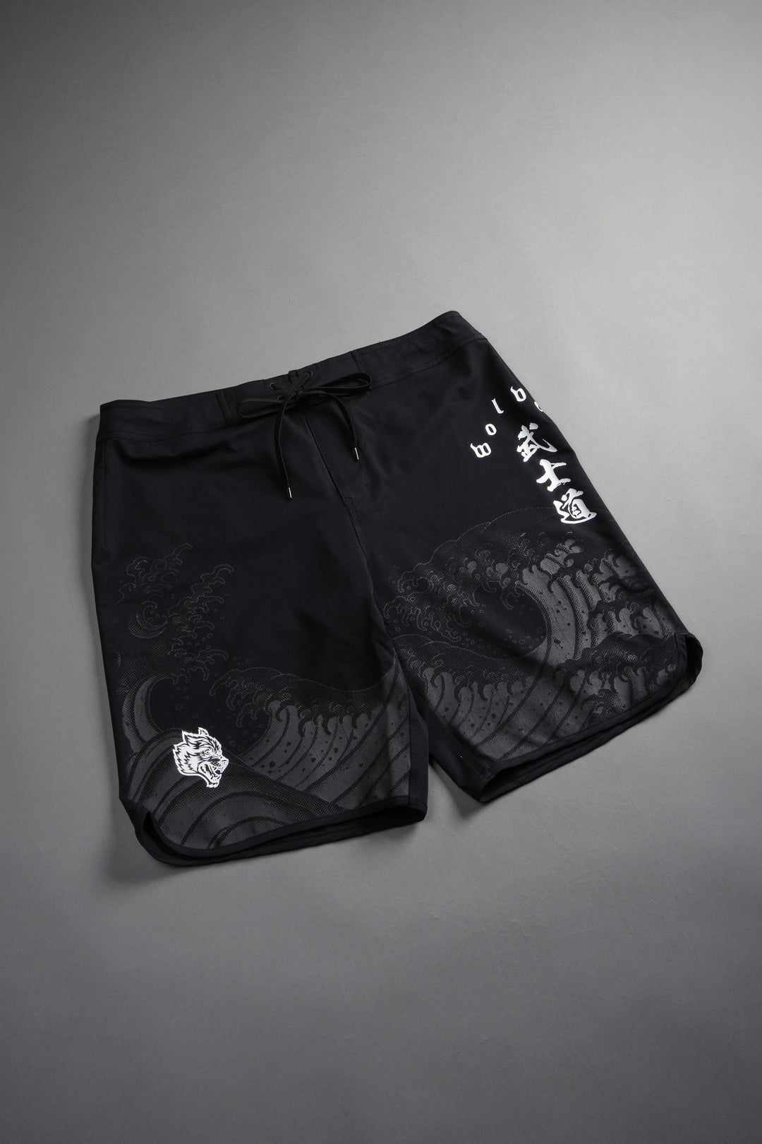 Great Wave  Bruceys Board Shorts in Black