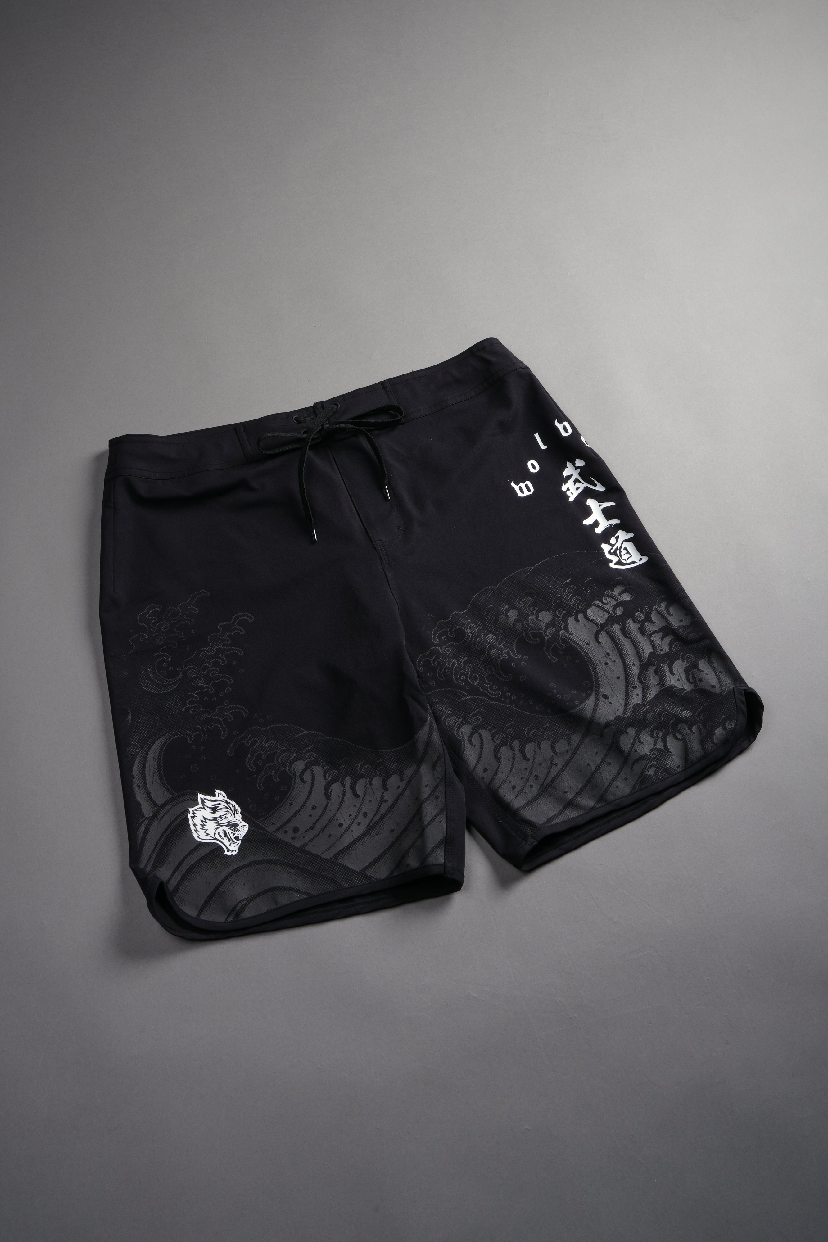 Great Wave  Bruceys Board Shorts in Black