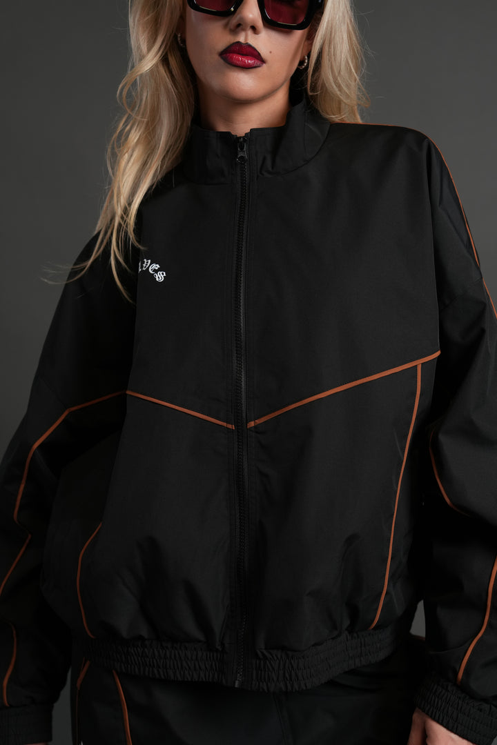 Wolves Quinn Unisex Track Jacket in Black/Desert