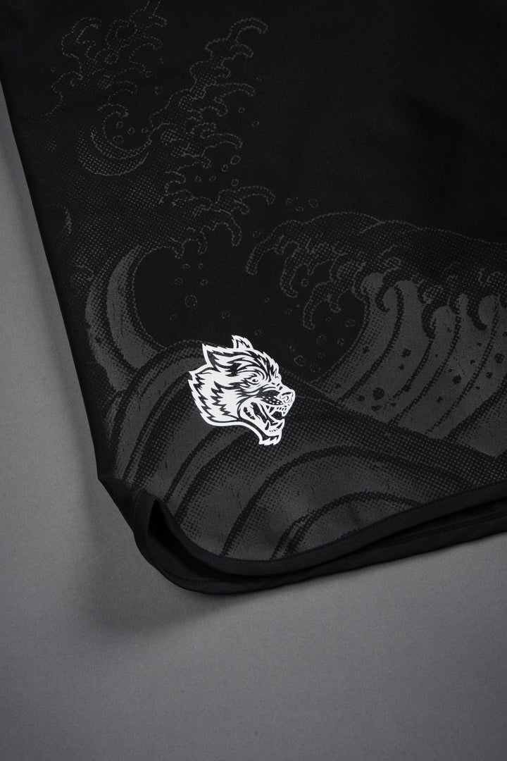 Great Wave  Bruceys Board Shorts in Black