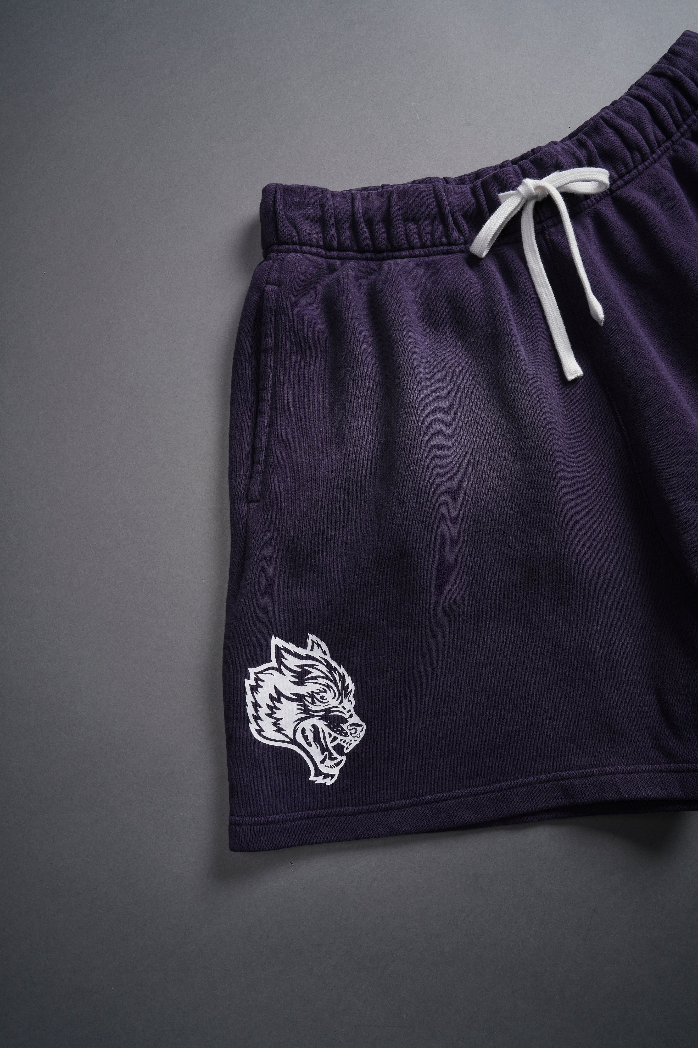 For Us Oversized Post Lounge Sweat Shorts in Phantom Purple Sun Fade