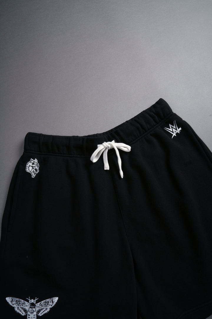 Moth Forever Oversized Post Lounge Sweat Shorts in Black