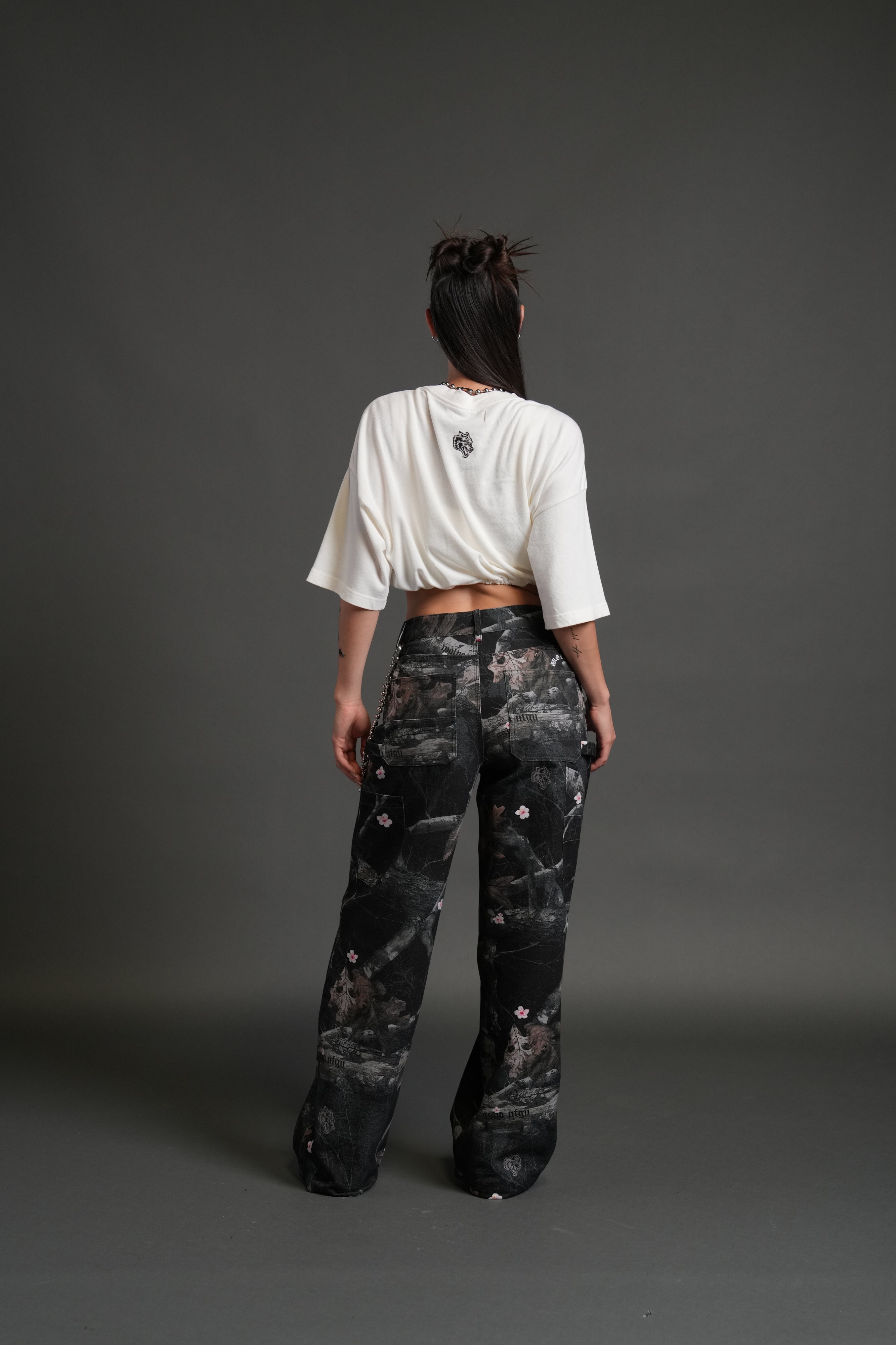 Forged From Iron Bungee Cropped Tee in Cream