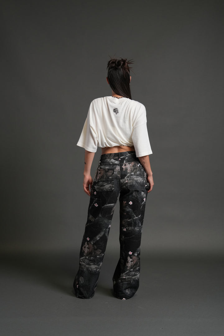 Forged From Iron Bungee Cropped Tee in Cream