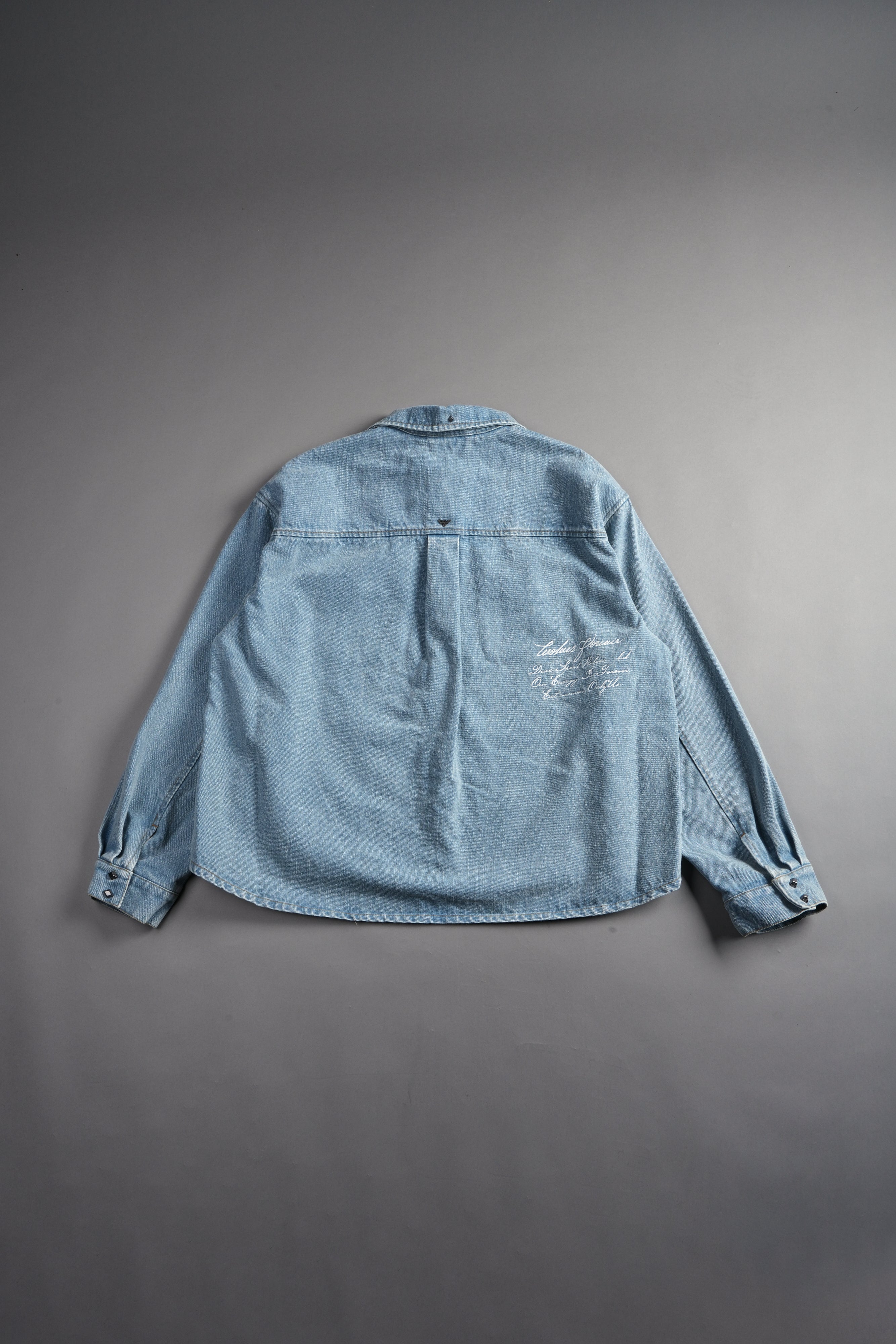 Wlvsfrvr Patch Winslow Denim Shirt Jacket in Light Wash