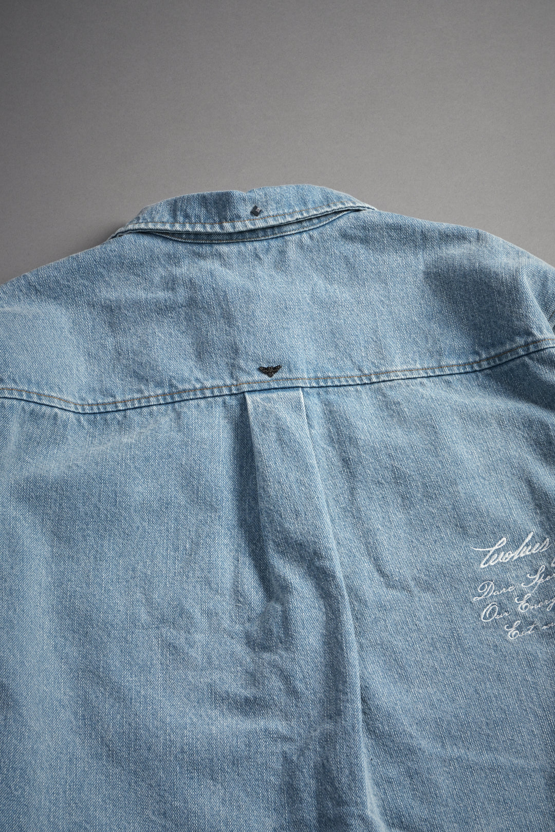Wlvsfrvr Patch Winslow Denim Shirt Jacket in Light Wash