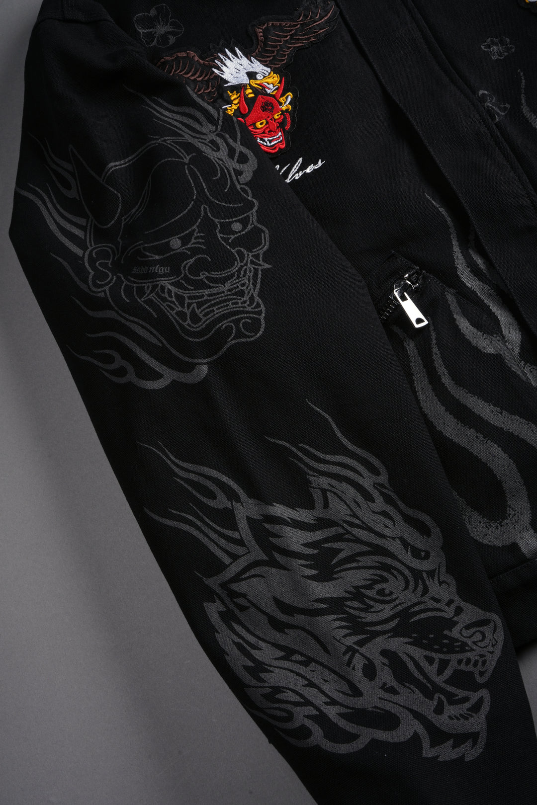The Eagle & The Oni Earl Jacket in Black