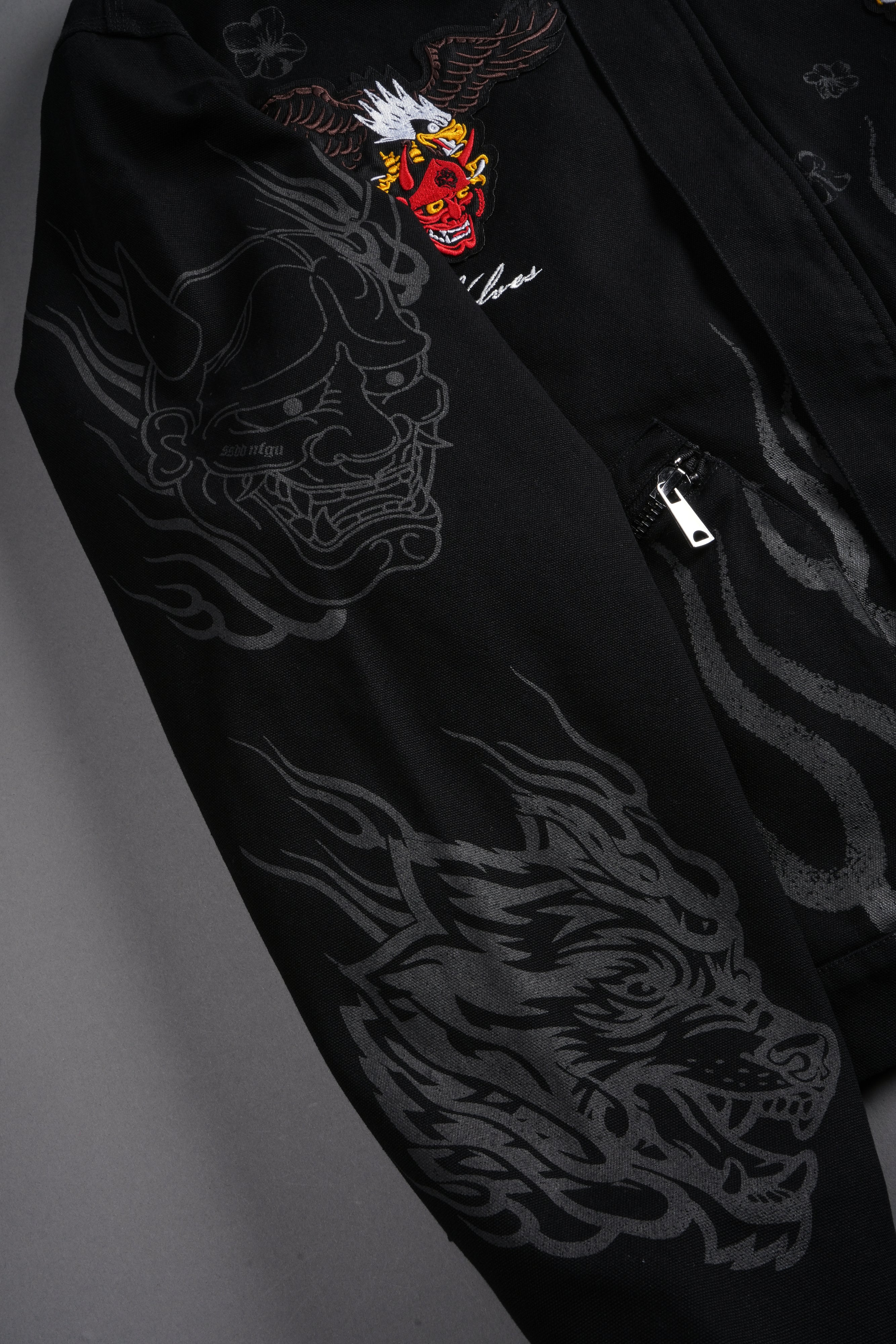 The Eagle & The Oni Earl Jacket in Black
