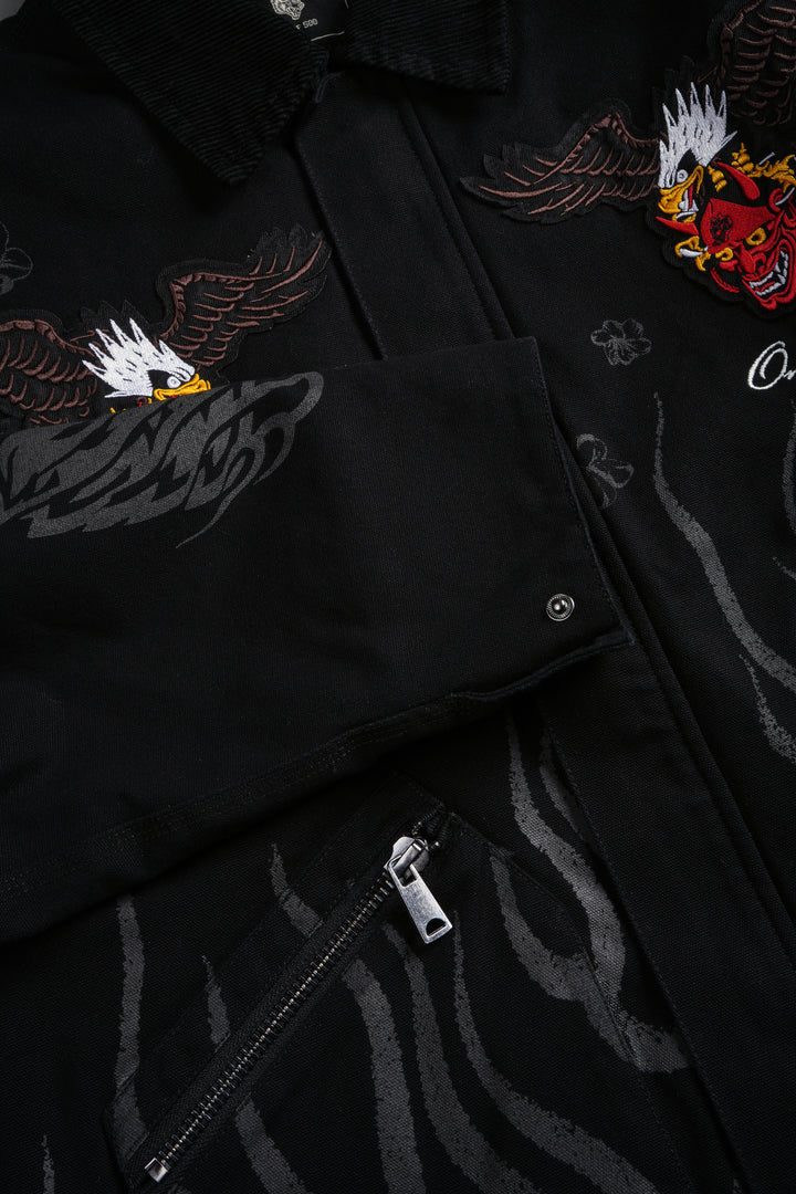 The Eagle & The Oni Earl Jacket in Black