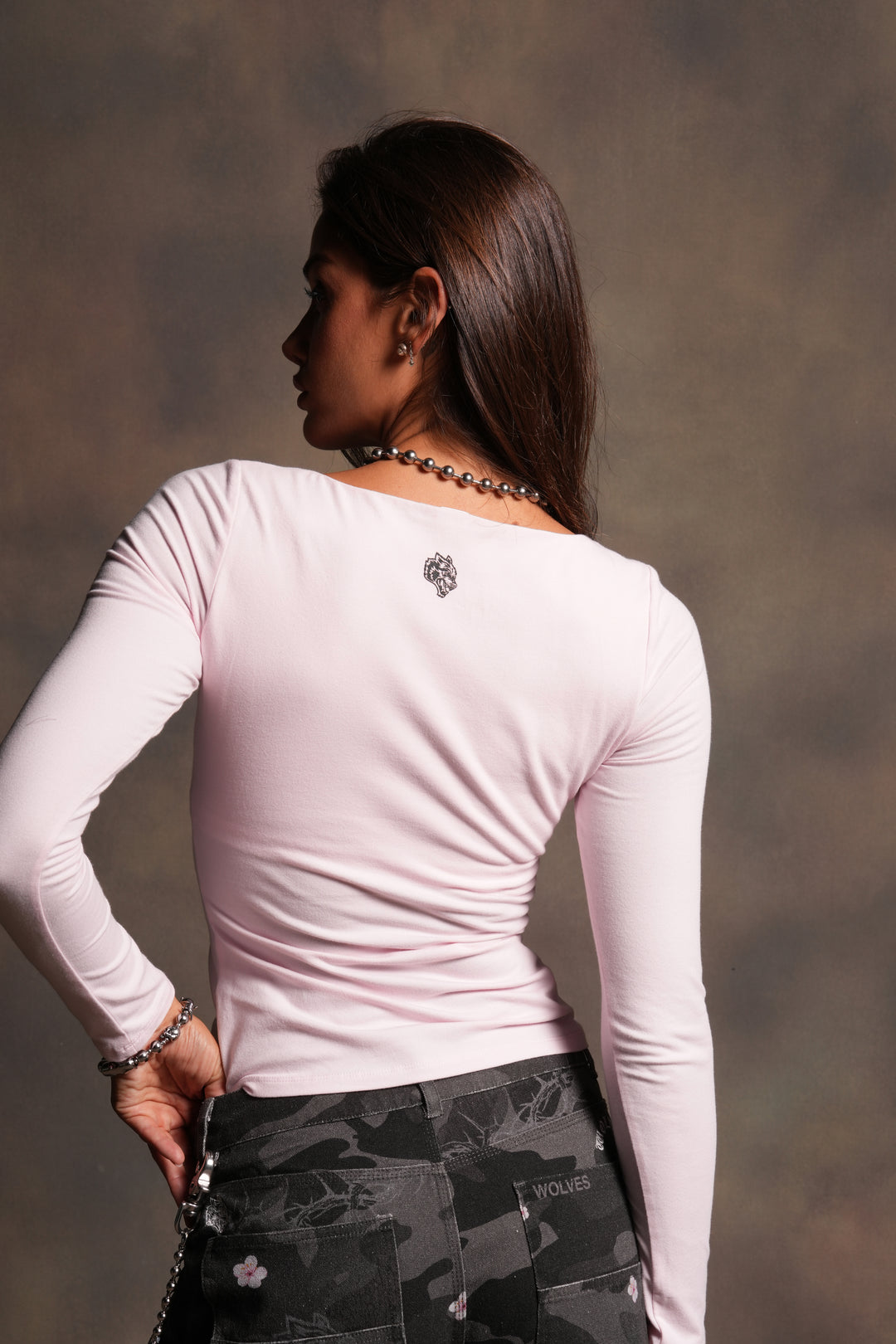 H-D Chopper Solay Eden Squareneck Ls in Blush Pink