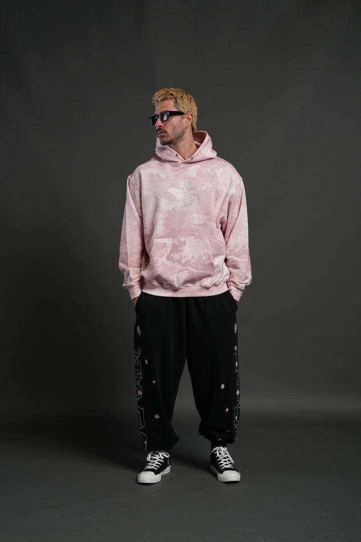 Drip Hesh WLVS FRVR Unisex "Pierce" Hoodie in Blush Vintage Woodland Camo