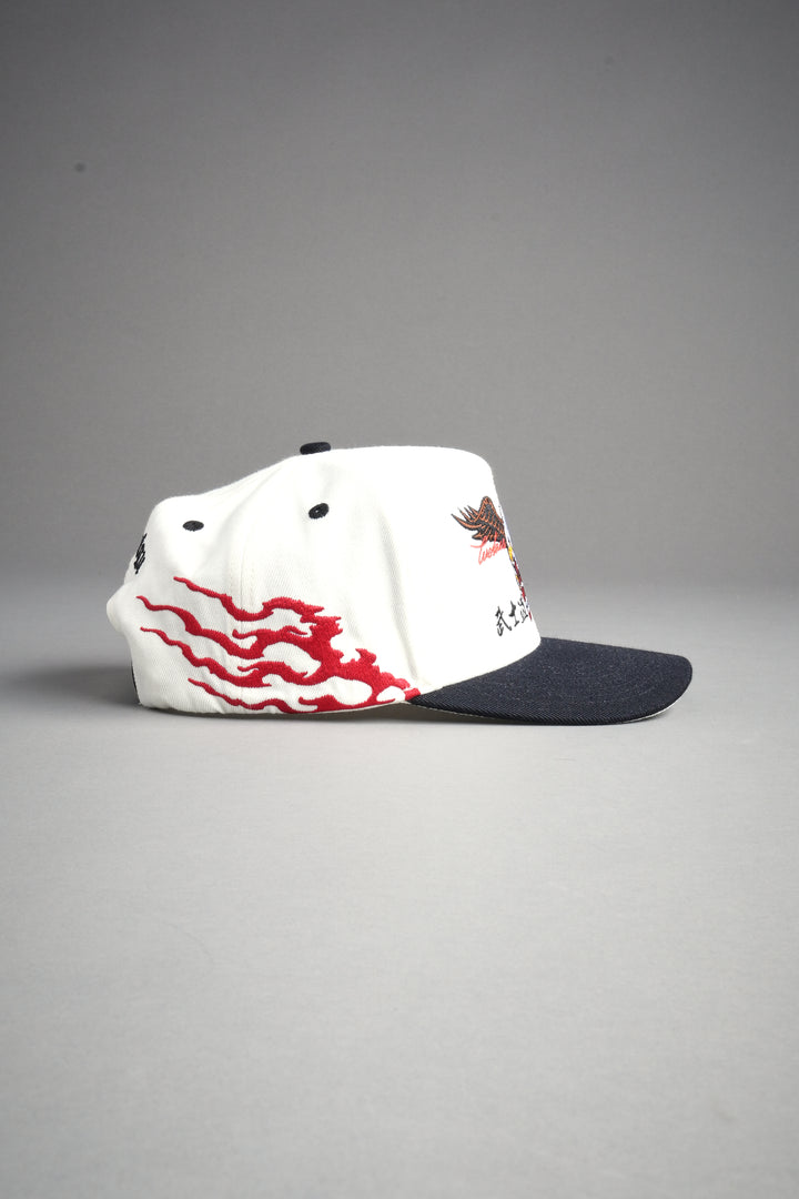 Eagle Oni Mask A Frame Snapback in Cream/Black
