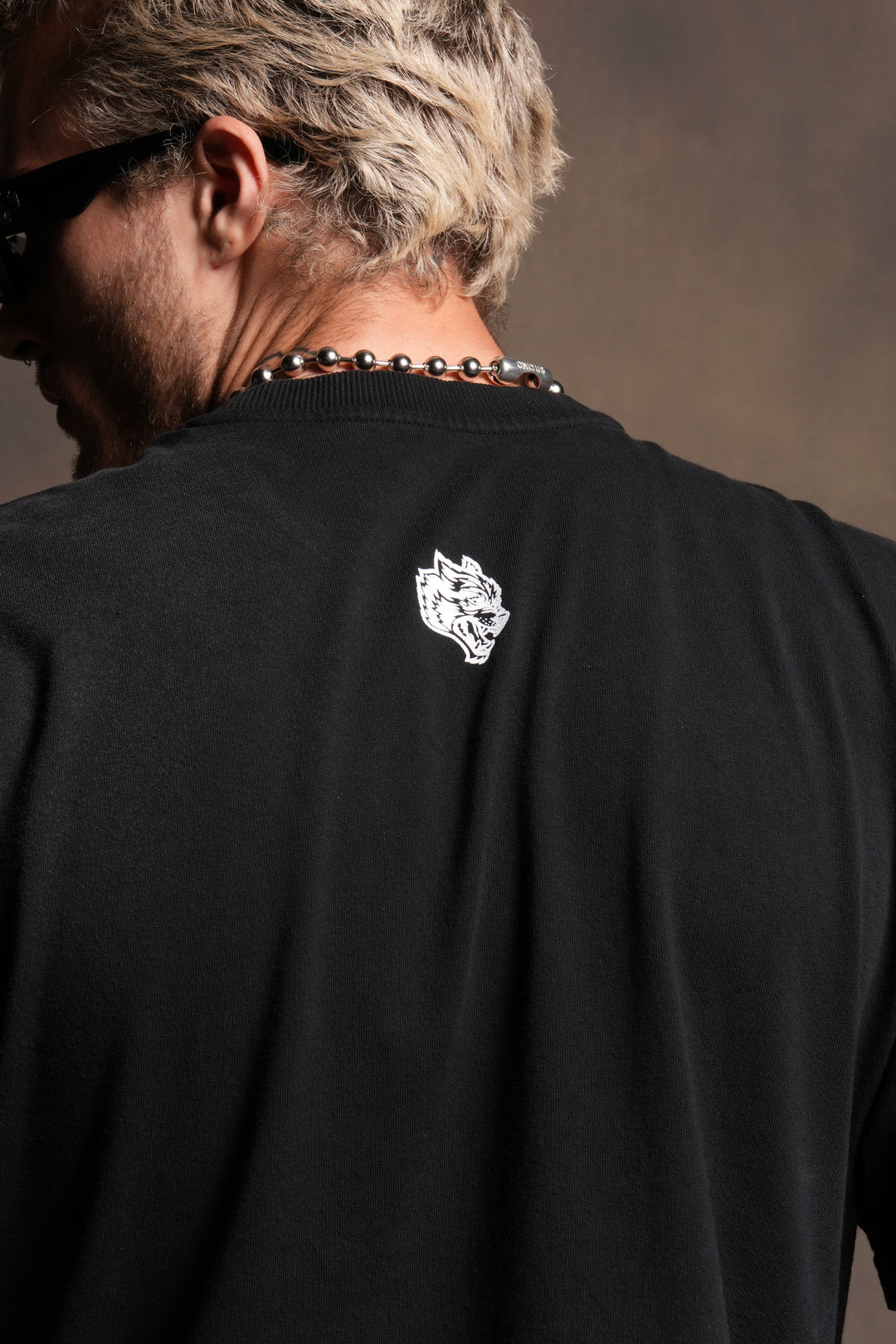 Grim Rider Premium Raw Hem Box Cut Tee in Washed Black