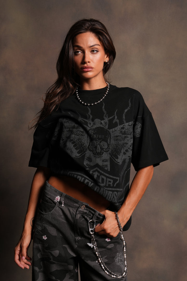H-D Moth Inferno Pump Cover in Black