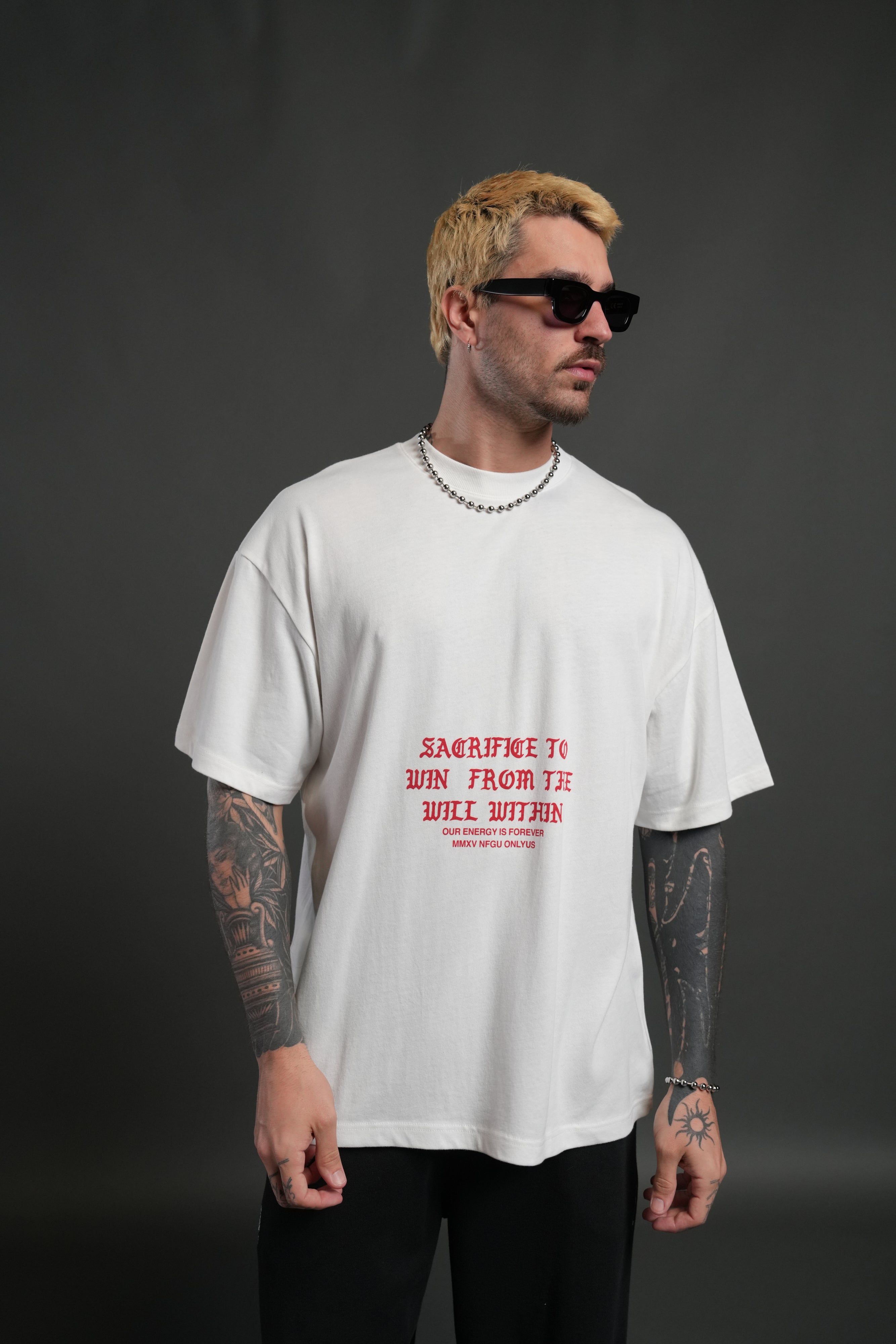 The Will Within "Premium" Oversized Tee in Cream