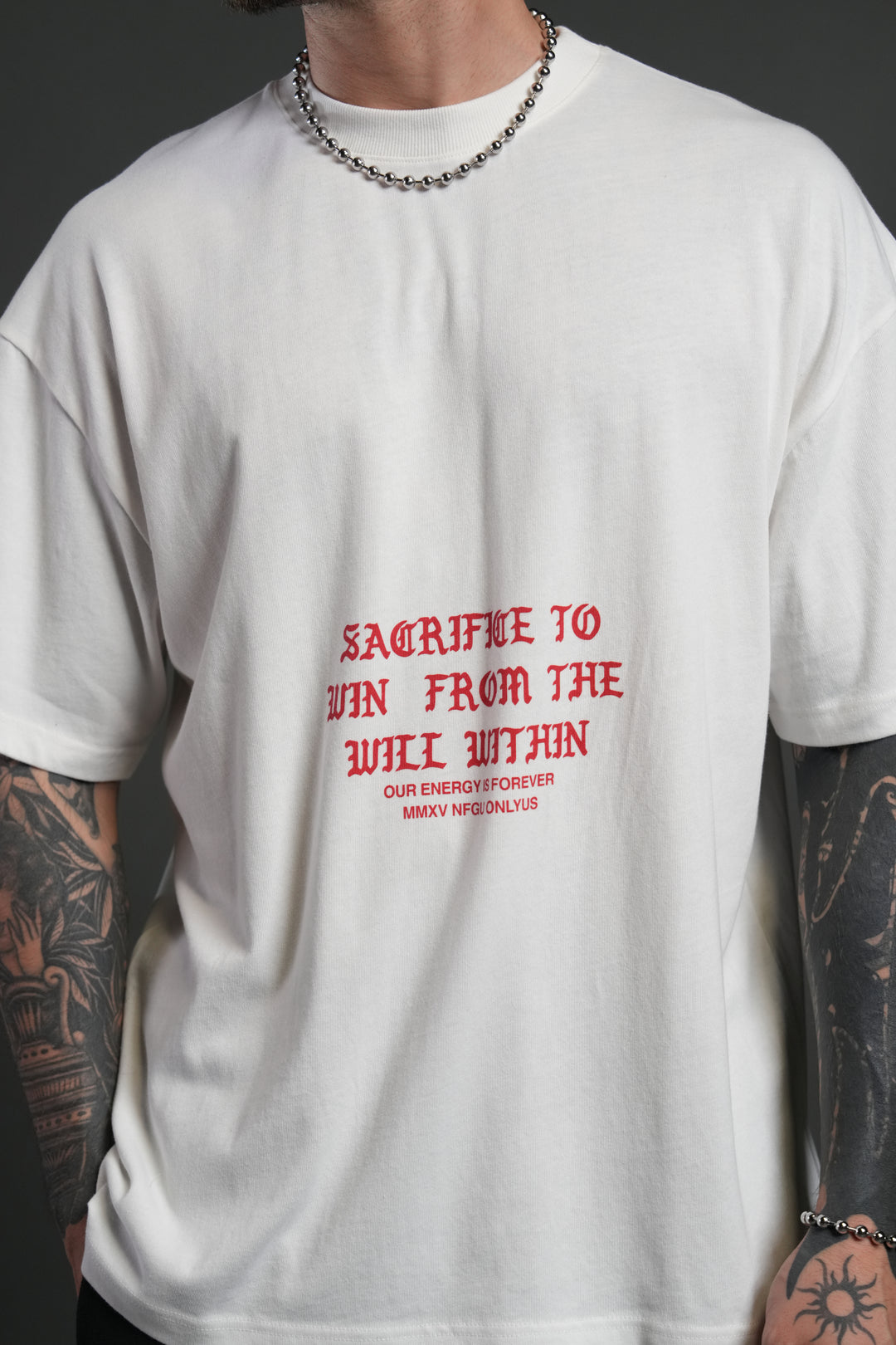 The Will Within "Premium" Oversized Tee in Cream