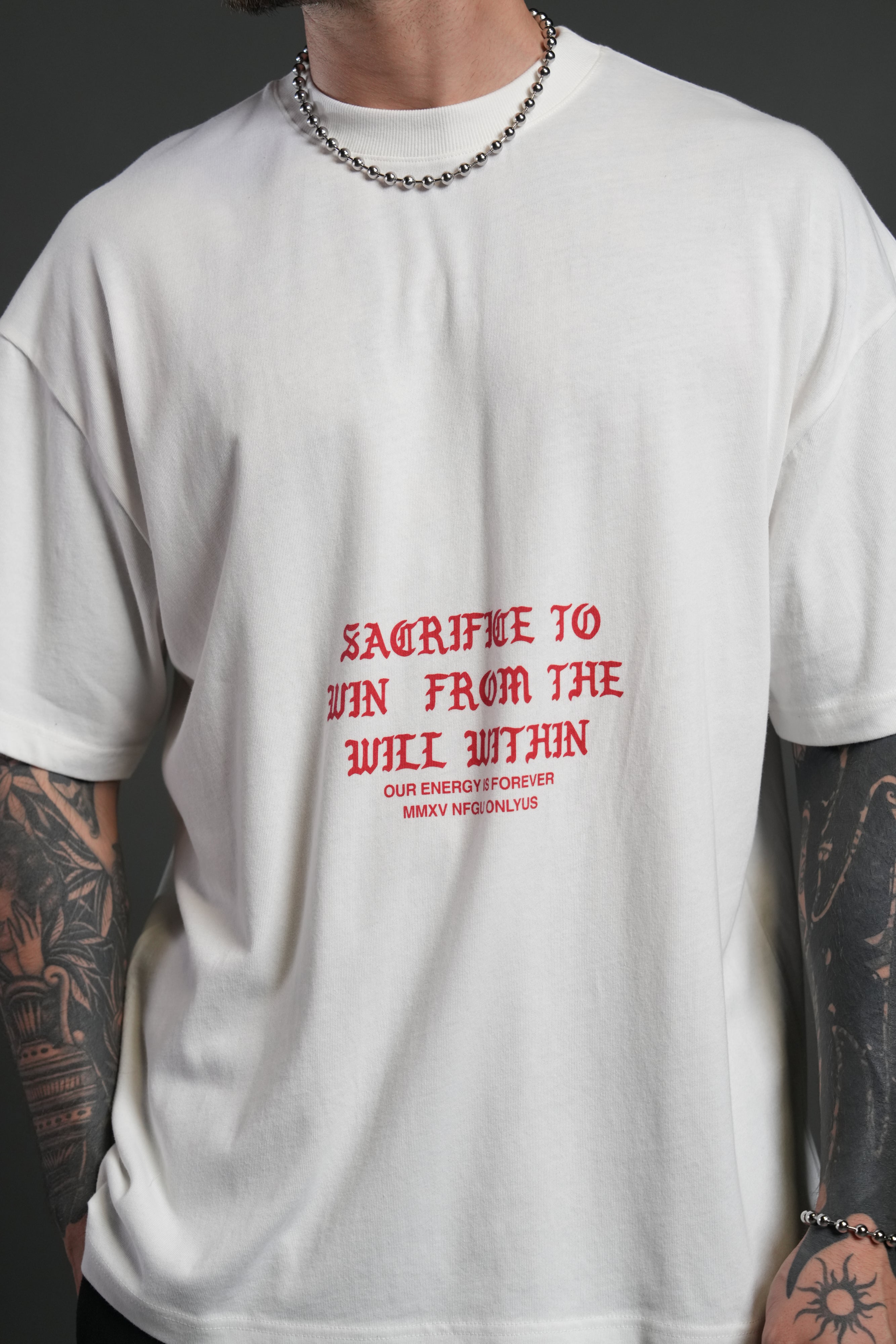 The Will Within "Premium" Oversized Tee in Cream