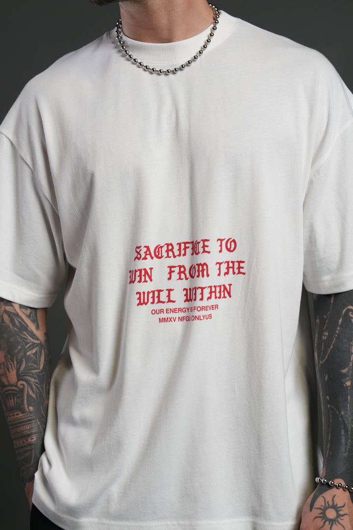 The Will Within "Premium" Oversized Tee in Cream