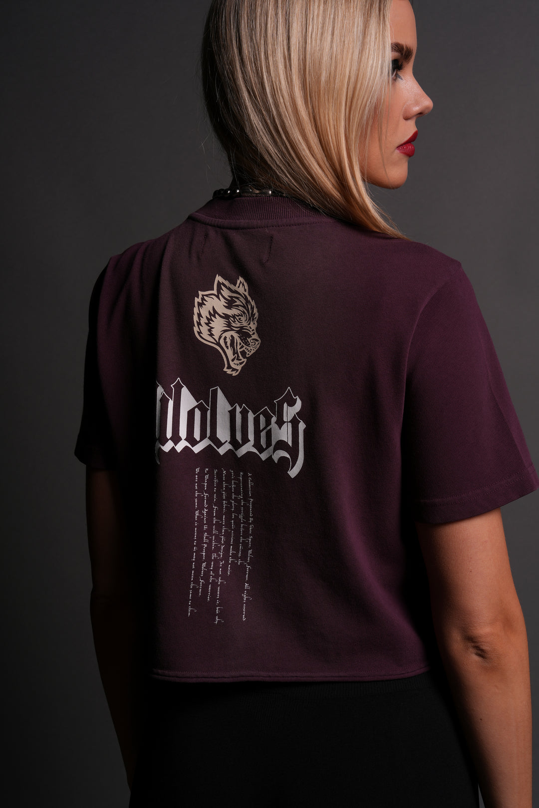 Our Passion "Premium" (Cropped) Tee in Cherry Wine Tonal Sun Fade