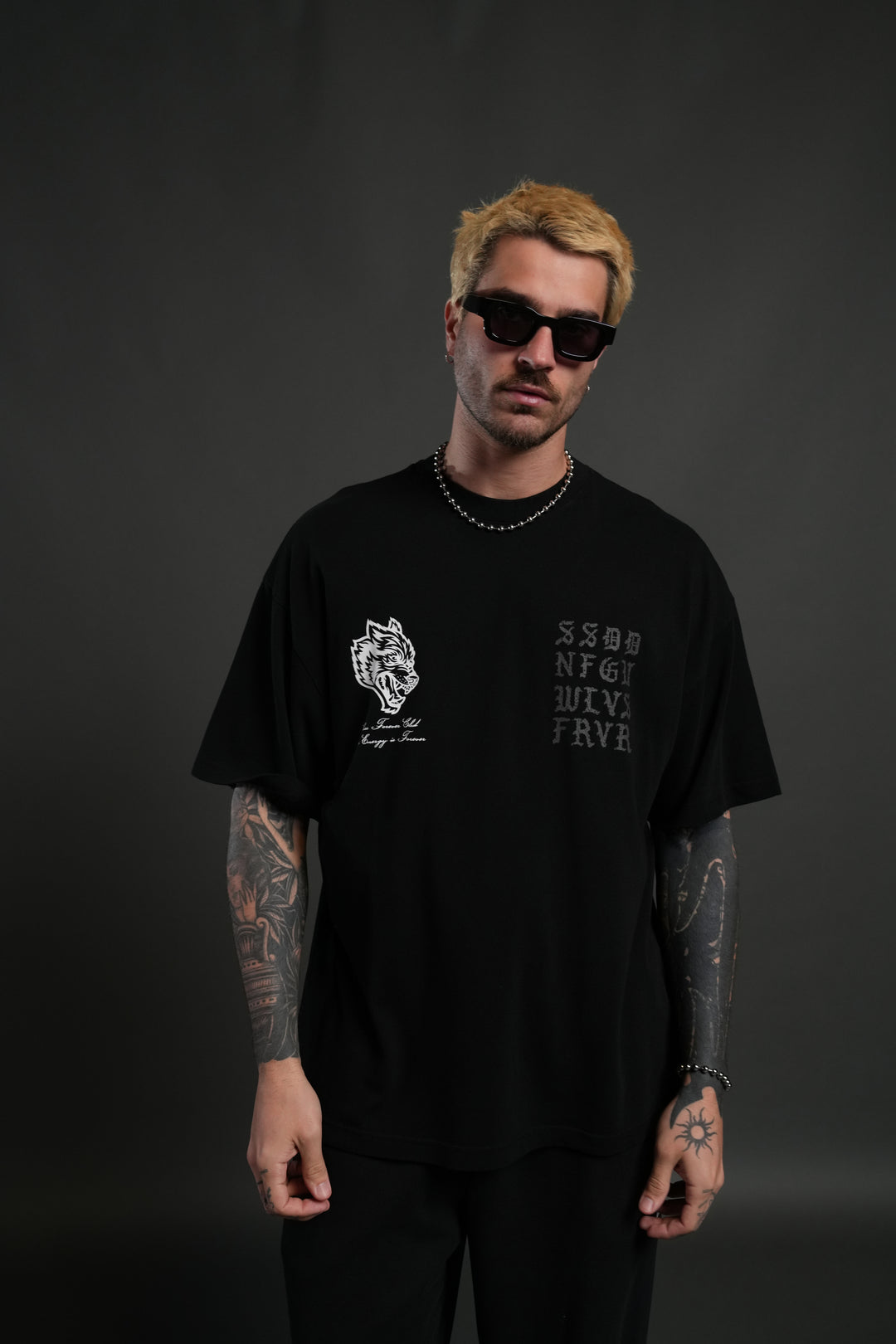 Stone Code "Premium" Oversized Tee in Black