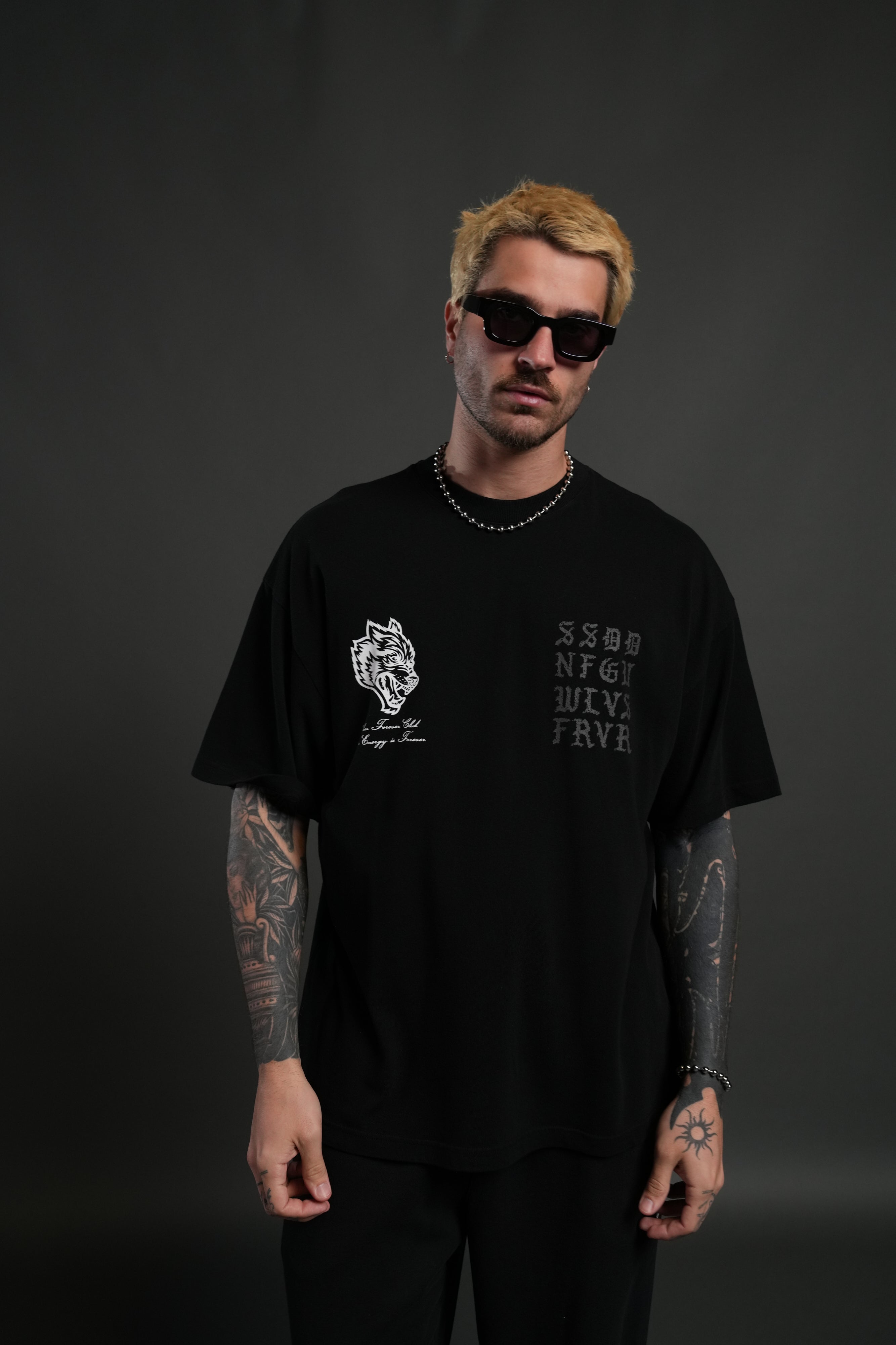 Stone Code "Premium" Oversized Tee in Black