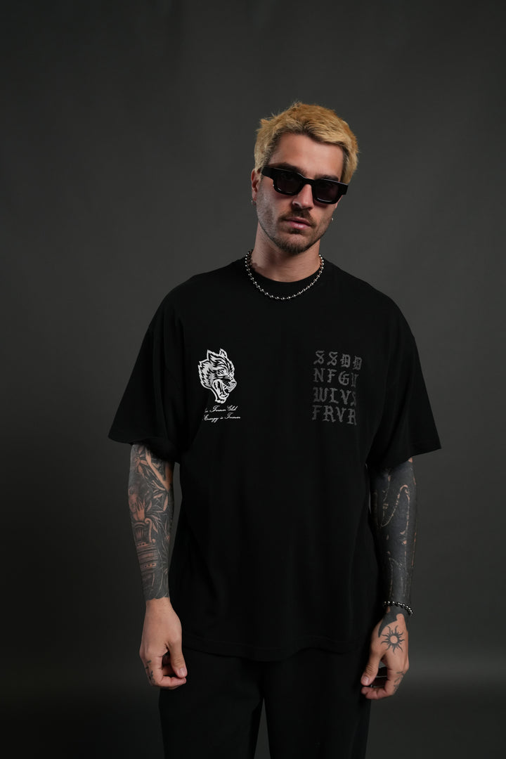 Stone Code "Premium" Oversized Tee in Black