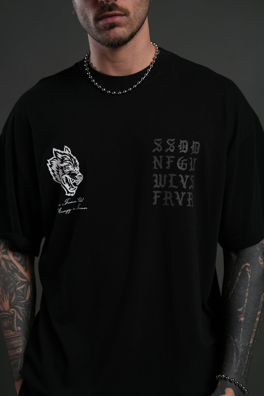 Stone Code "Premium" Oversized Tee in Black