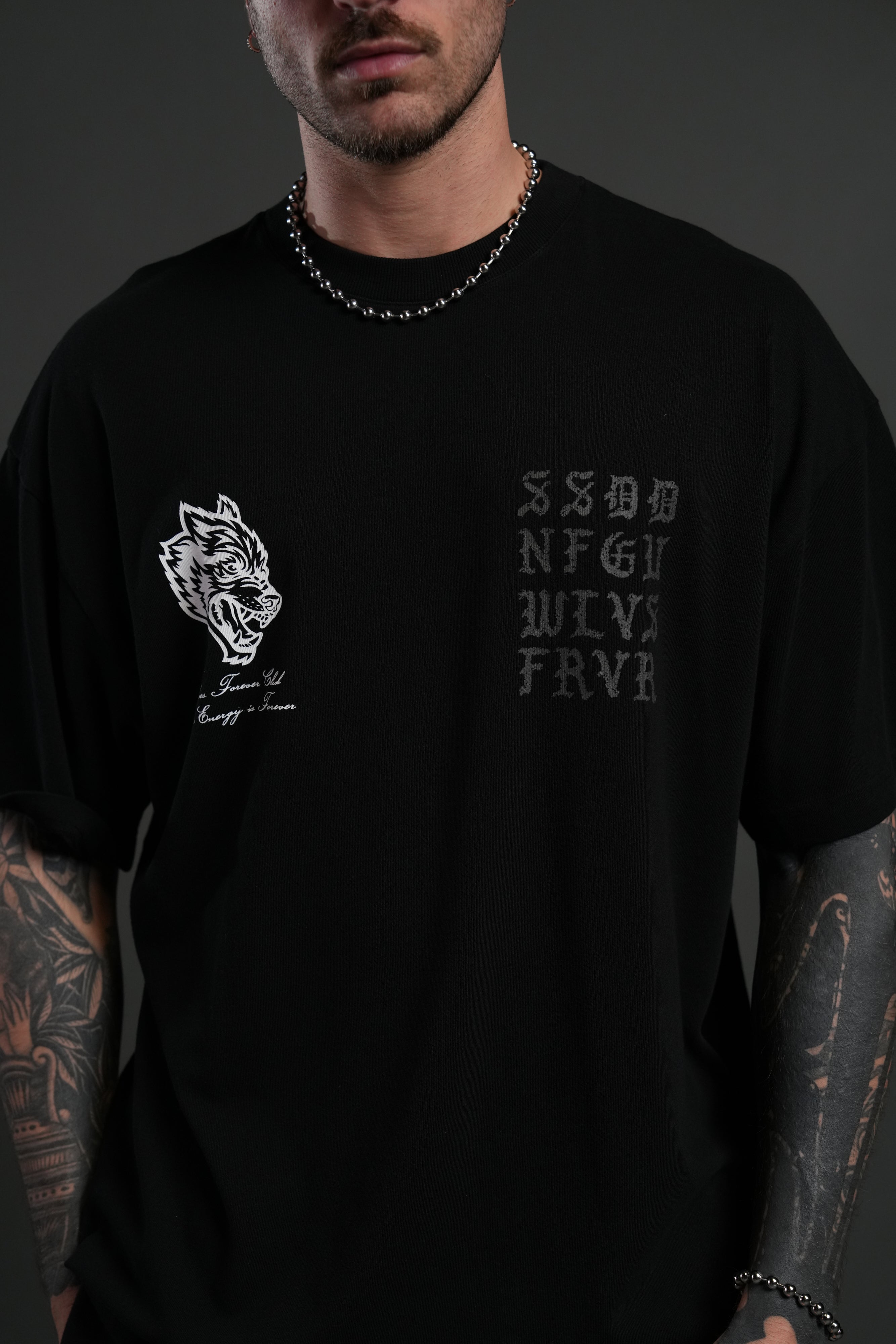 Stone Code "Premium" Oversized Tee in Black