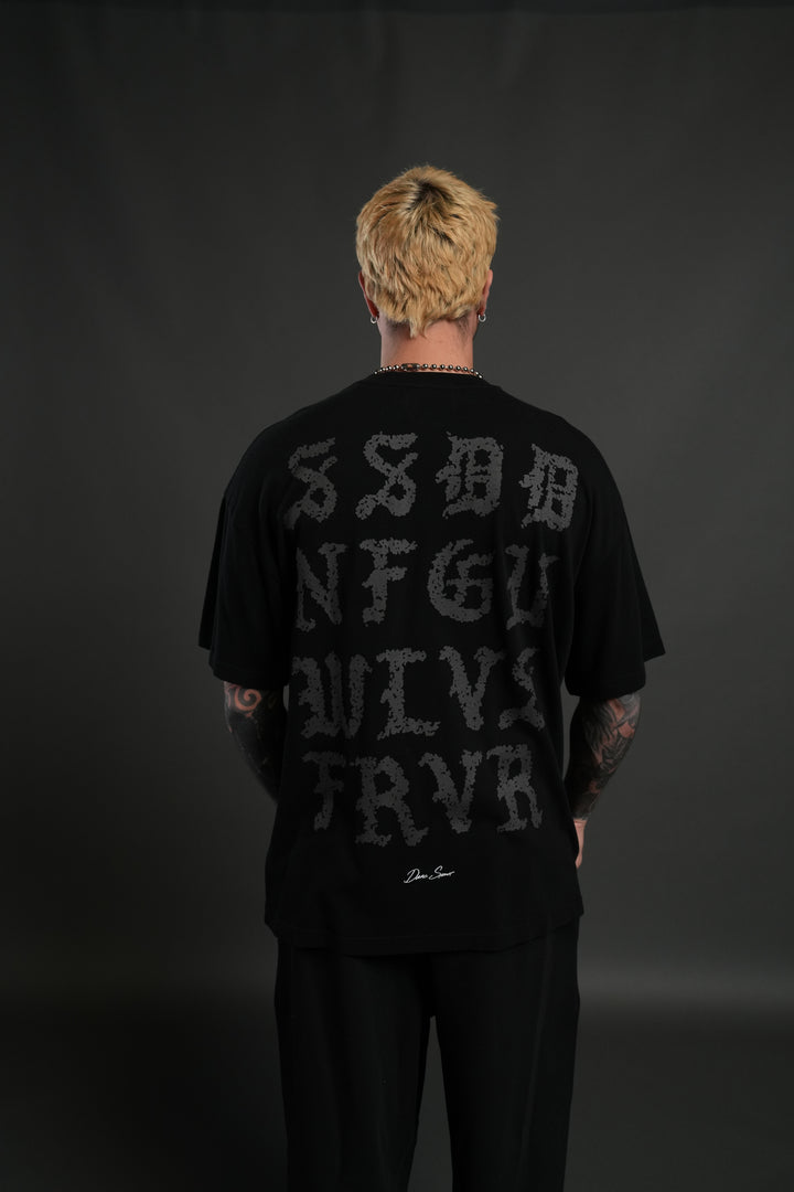 Stone Code "Premium" Oversized Tee in Black