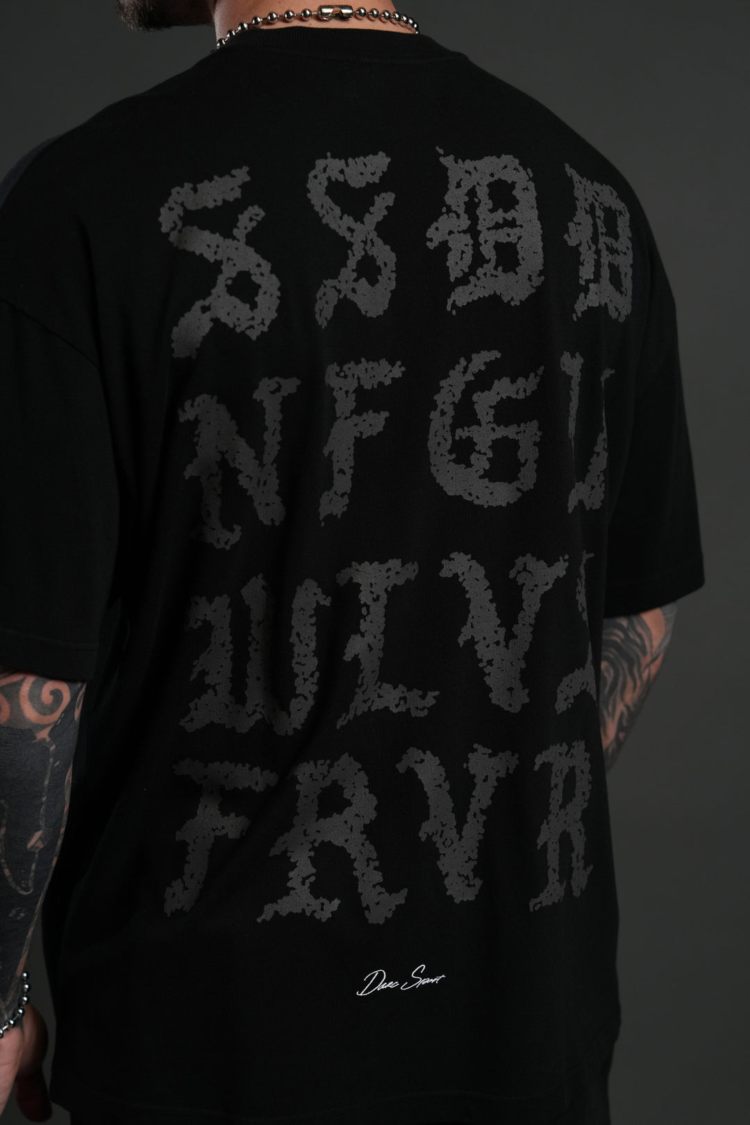 Stone Code "Premium" Oversized Tee in Black