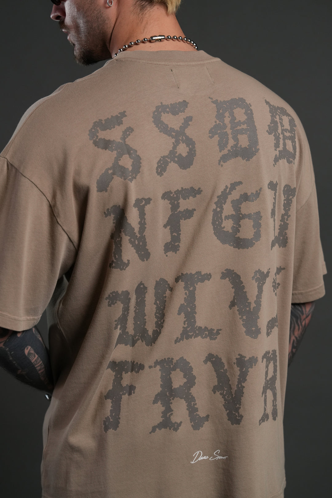 Stone Code "Premium" Oversized Tee in Taupe