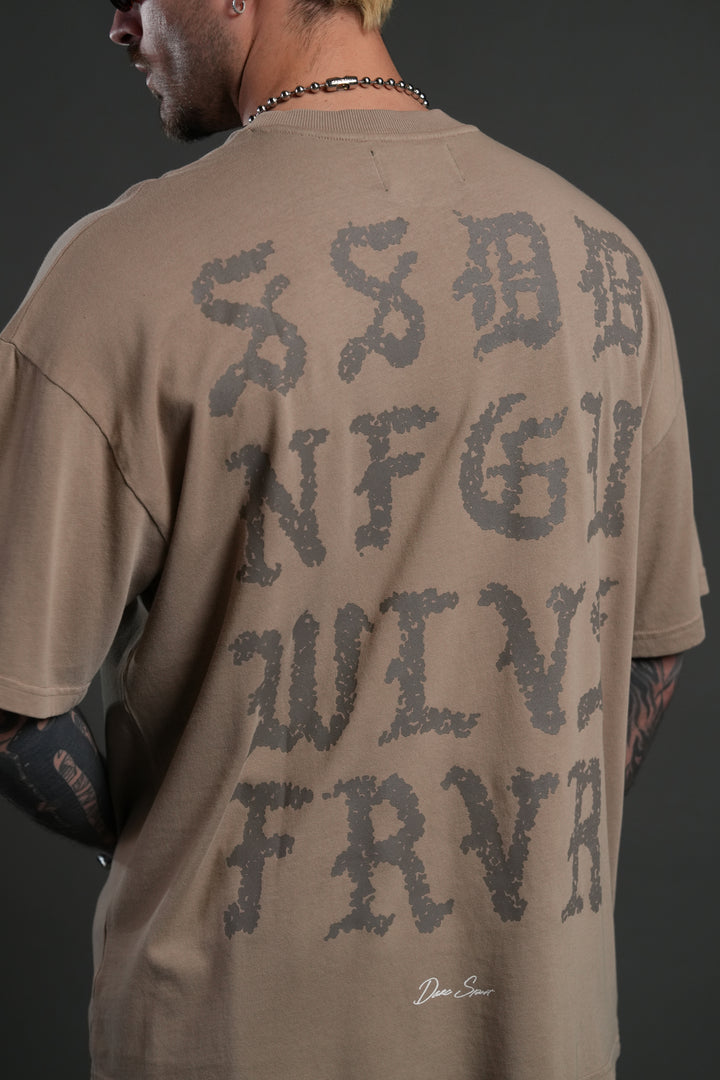 Stone Code "Premium" Oversized Tee in Taupe