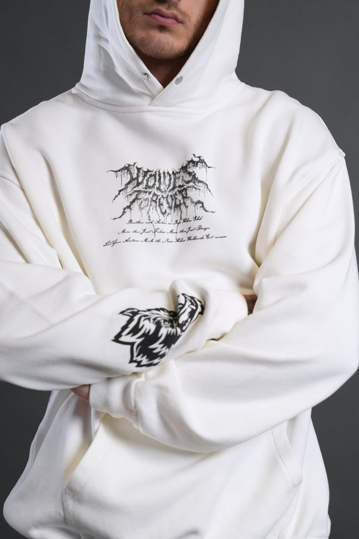 Demon Knight "Pierce" Hoodie in Cream
