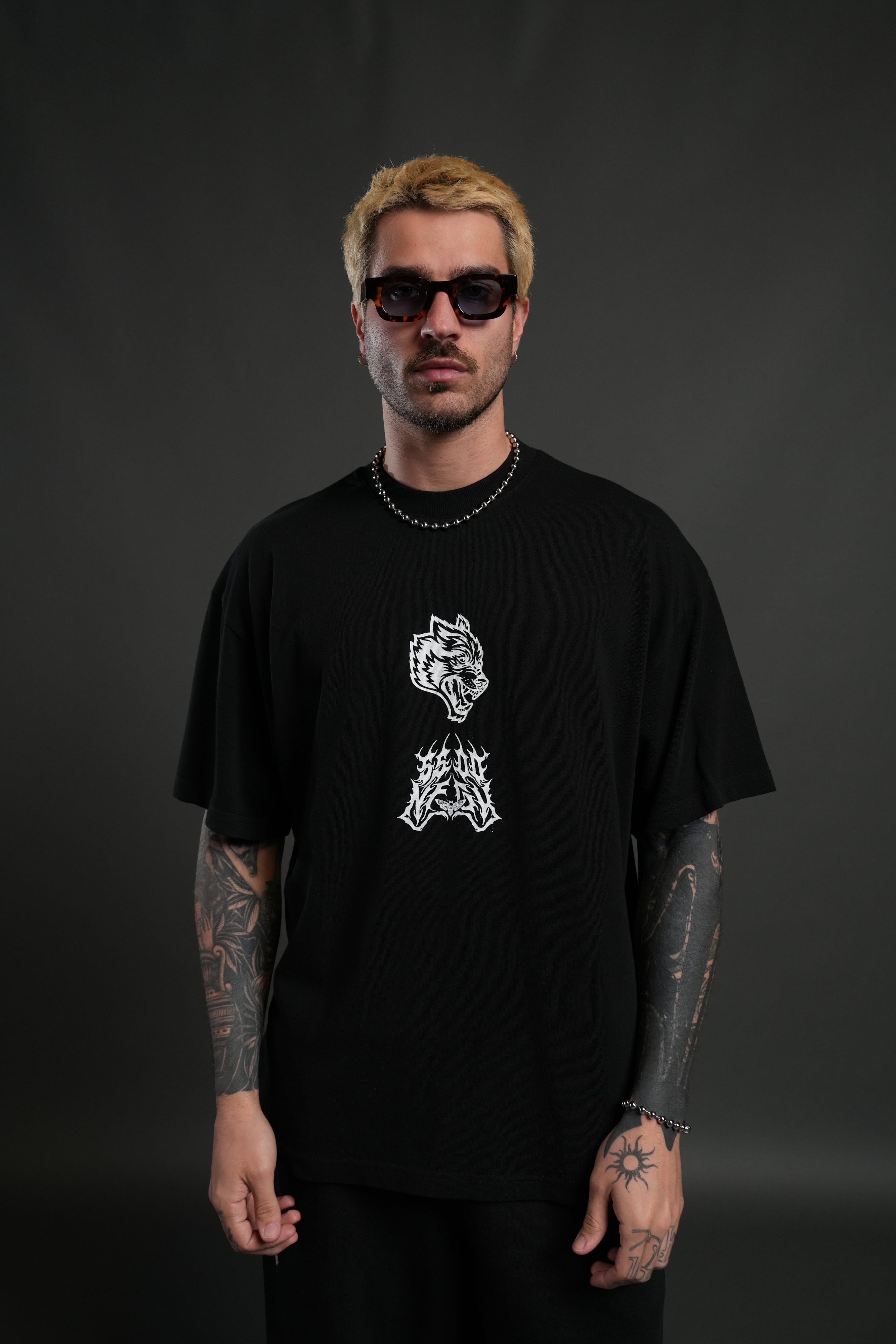 Shonen's Past "Premium" Oversized Tee in Black