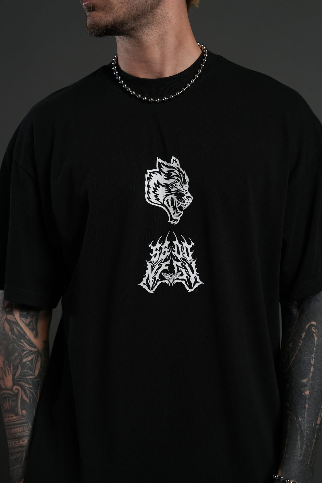 Shonen's Past "Premium" Oversized Tee in Black