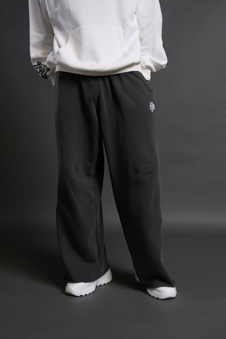 Box Patch Dual Moaty Sweat Pants in Wolf Gray