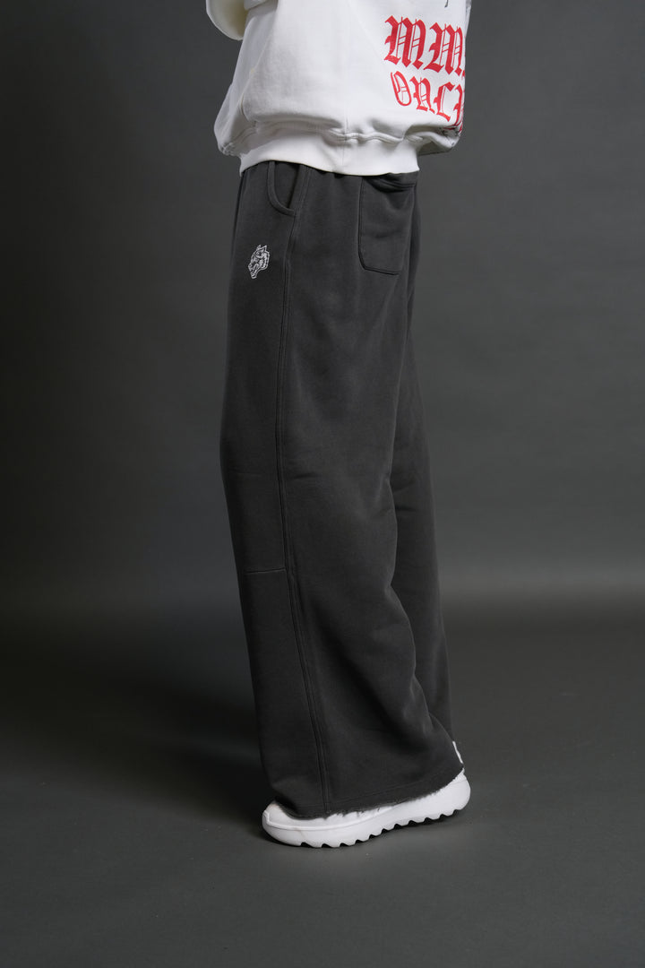 Box Patch Dual Moaty Sweat Pants in Wolf Gray