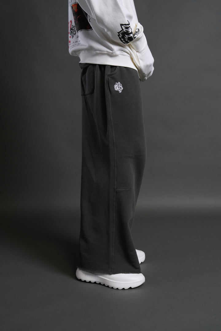 Box Patch Dual Moaty Sweat Pants in Wolf Gray
