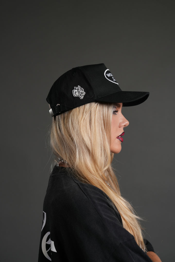Our Time 5 Panel Hat in Black