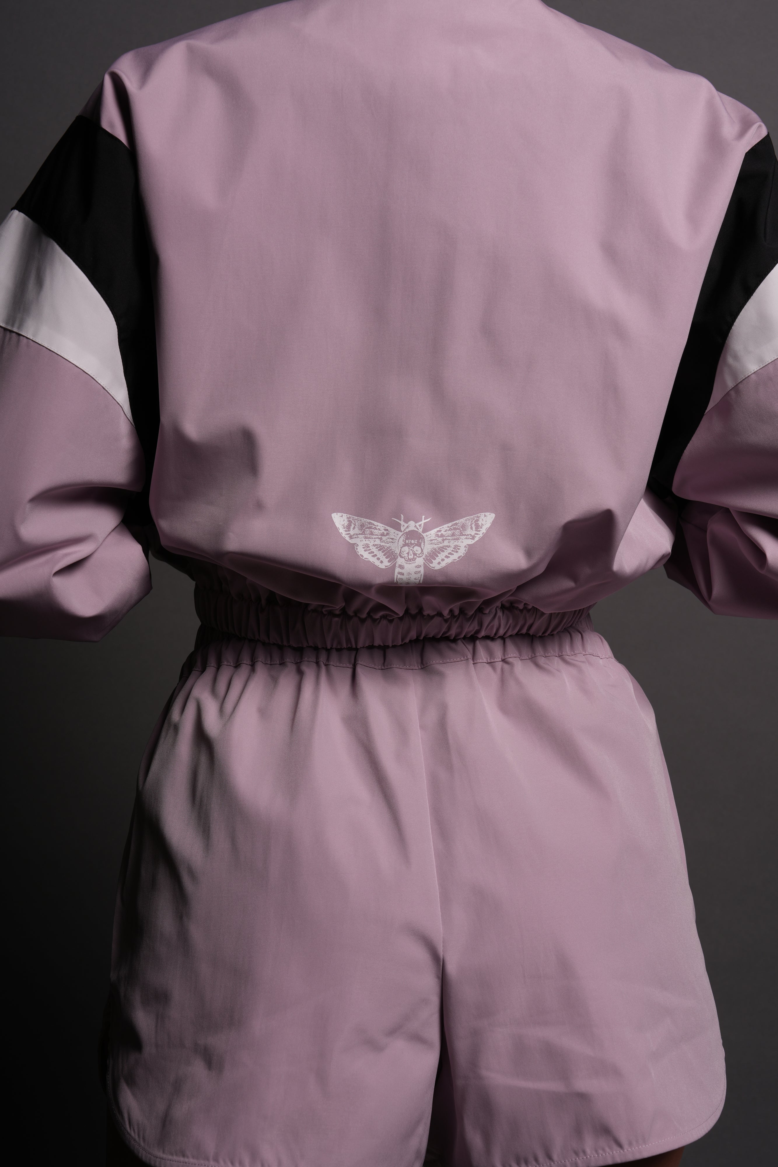 Death Becomes Her Nadia Track Jacket in Purple Smoke/Black/White