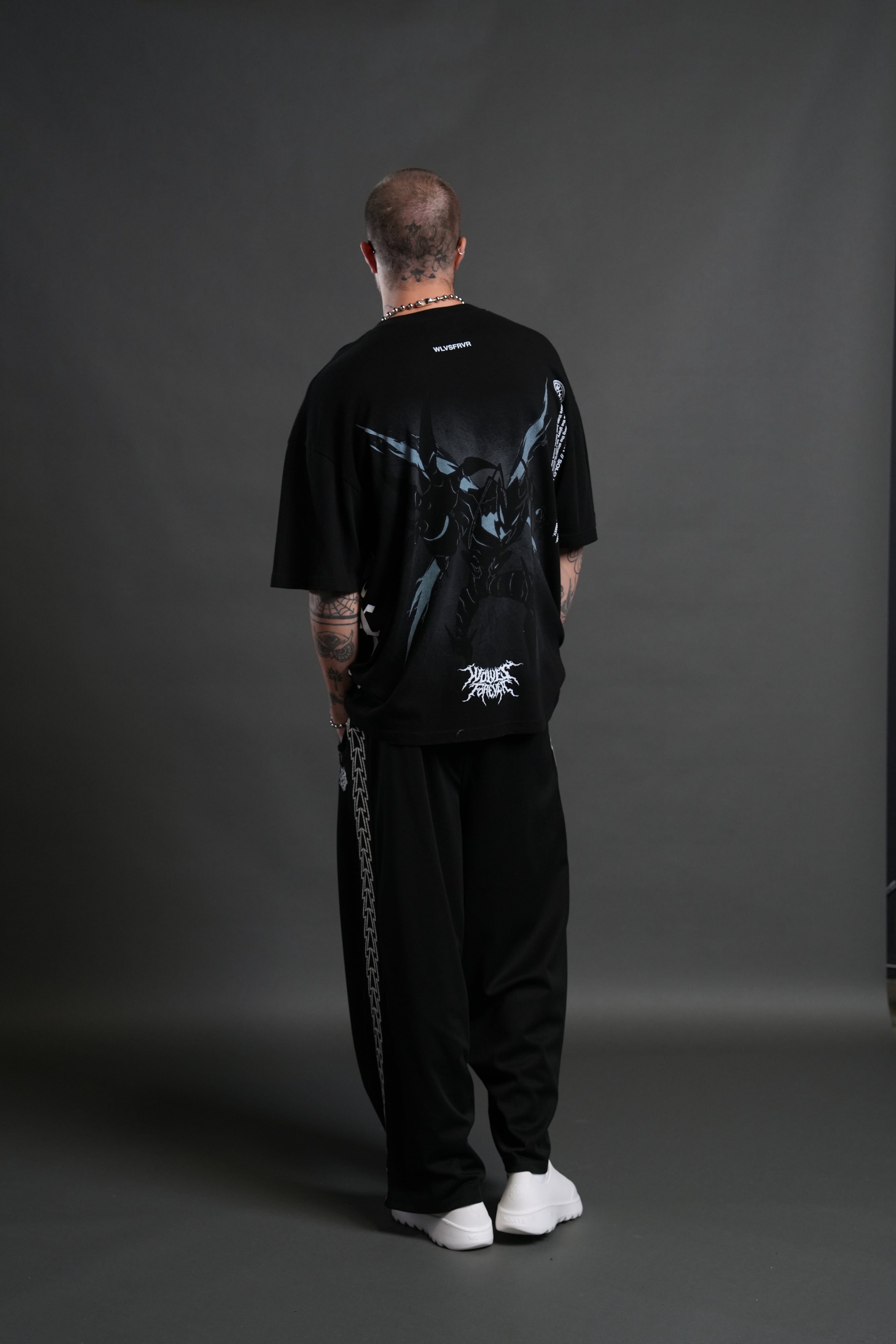 Beru "Side By Side" Series Premium Oversized Tee in Black